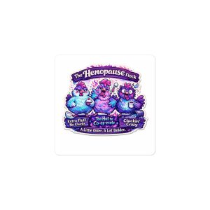 Henopause Flock sticker